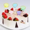 Attrezzi per torte Kit di decorazioni per toppers nuziali con etichette di carta scrivibili Toppers bowknot a nastro per cupcakes dessert torte di frutta feste