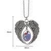 Party Favor Sublimation Blank Diy Metal Pendant Retro Wings bilprydnad Jul Drop Delivery 202 DHR6B