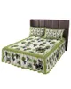 Jupe de lit Vintage texturé plante Fruit raisin, couvre-lit élastique avec taies d'oreiller, housse de matelas, ensemble de literie, drap