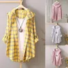 Damesblouses Damesvest Zonbescherming Zonnebrandcrème Shirt Skin-touch Zomer Open voorkant Plaid Gedrukt Anti-krimp