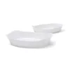 Pratos DuraLite Vidro Bakeware Conjunto de 2 peças Pratos de cozimento ou caçarola 2,5 Qt e 1,5 sem tampa