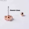 Stud 24CS/Lot Surgical Steel CZ Ear Tragus Broskörörhängen Pink AB Crystal Lobe Ear Studs Helix Earring Piercing Body Jewelry 20G YQ231107