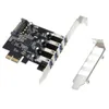 PROMOTION Livraison gratuite ! Adaptateur de carte contrôleur PCI Express USB 30 SuperSpeed, 4 ports, connecteur d'alimentation SATA 15 broches, profil bas, Ensfb