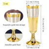 Gobelets jetables pailles 25 pièces flûtes à Champagne verres en plastique vin grillage fête de mariage Cocktail