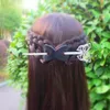 Hair Clips Simple Retro Snake Butterfly Stick 8-shaped PU Leather Headband Women Fashionable Hairstyle Decoration