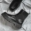 Stövlar herr verktyg ankel sock boot full svart hög topp läder casual engelska ung mode vitalitet anti-kläder mans skor