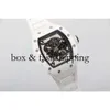 SUPERCLONE vliegwielhorloge Richa Milles polshorloge Rm055 wit keramiek automatisch mechanisch transparant koolstofvezel horloge384 luxe montres