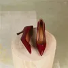 Scarpe eleganti Meotina Donna Vera pelle Punta a punta Tacco alto sottile Moda Décolleté bassi Donna Primavera Autunno Vino-rosso Nero