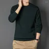 Мужские свитера осень-зима 48, камвольная рубашка из шерсти мерну, чистый цвет, утепленная рубашка с полуворотником на четырех плоской подошве
