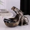 Decorative Objects Figurines Resin Hippo Statue Hippo Statue Digital Key Candy Container Decoration Home Office Table Decoration Room Decoration 230406