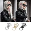 Charme pulseiras s gótico crânio pulseira com anel exagerado esqueleto punk fantasma garra jóias dedo festivo cosplay