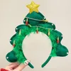 Creative Holiday Headbands XMAS Party Costume Headwear Elves Party Hats New Year Christmas Accessory Green Red