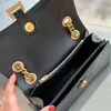 Fashion Designer Women Cross Body Bags Crush Alligator Shoulder Black Handbag Genuine Cowhide Leather Chain High Grade Quality Bag 25cm