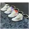 143 Styles Designer 3D Basketball Shoes Model Keychain Plastic Vinyl Stereoskopiska sneakers Keychains for Women Man Kids Bag Poend Gift Sport Shoe Keyring