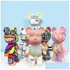 Blocos Blocos Criativos Meia Anatomia Urso Nano Building Cartoon Color com Der Modelo Mini Diamond Bricks Brinquedos para Crianças Drop Delive Dhsfk