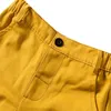 Shorts ly Born 1-6Y Boys Daily Shorts Fashion YellowWhite Shorts with Belt 2-piece Set Birthday Party Casual Set 230406