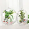 Party Decoration 5Pcs Oblate Shape Clear Plastic Ornament 3.5 Inch Christmas Fillable Hanging Flat Balls Bauble DIY Craft Xmas Tree Decor