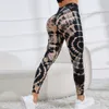 Pantalones de yoga Tie Dye Cintura alta Leggings sin costuras Scrunch Butt Butting Tutero Tallado elástico Correr para mujeres