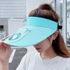 Berets Unisex Electric Fan Cap Летнее охлаждение регулируемая шляпа USB зарядка дышащий оттенок солнцезащитный крем спорт.