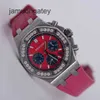 Ap Relojes de pulsera de lujo suizos Epic Royal Oak Offshore Series 26231ST Reloj deportivo para mujer Acero de precisión con incrustaciones de diamante Placa de polvo Maquinaria automática Suiza KGCD