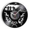 Wandklokken Firefighter Record Clock Modern Design Fire Fighting Home Decor Quartz Naald Watch voor Dept Firemen Gift