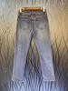 Jeans femininos 2023 moda feminina solta casual simétrico bolso decoração versátil calças jeans 0805