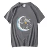 Heren t -shirts xinyi t -shirt 100% katoen casual grappige astronaut ontwerp print los oneck t -shirt voor mannen korte mouw t -shirt mannelijke tops 230406