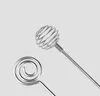 Stainless Steel Spiral Shape Honey Stick Tools Metal Honey Dippers Coffee Tea Stirrer Party Supply Honeys Jar Sticks Spoon SN4235