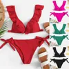 Dames badmode tops 3 -delige zwempakken voor vrouwen met cover -up sexy zwemwed Bikini Beachwear Taille Set retro bikini's