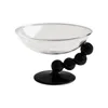 Bols bol en verre Transparent haut niveau d'apparence ménage salon Table basse créatif fruits Dessert Snack assiette