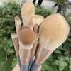 Makeup Brushes 10st Blue Soft Fluffy Set för Cosmetics Foundation Blush Powder Eyeshadow Kabuki Blending Beauty Tool