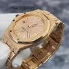 AP Swiss Luxury Wrist Watches Royal AP Oak Series 67653or Hammer Gold Craft communément connu sous le nom de Frost Gold plus brillant Quartz Womens Regardez un timing précis 2020 C 9GSO