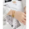 Link pulseiras moda jóias multi-camada pulseira de aço inoxidável contas redondas amor lua titânio senhoras mão