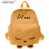 Backpacks Personalized Cute Cat Backpack Children Travel Shoulder Bags Custom Name Birthday Gifts Schoolbag Girls Boys Backpack Q231108