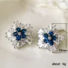 Stud Earrings Luxury Sweet Cool Style Snowflake Cubic Zirconia Women Christmas Creative Gifts For Drop