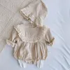 Rompers Lace Princess Preschool Bodysuit Autumn Vintage Born Bady Girl Clothing Cotton Spring Color Baby Color