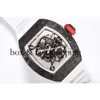 SUPERCLONE vliegwielhorloge Richa Milles polshorloge Rm055 wit keramiek automatisch mechanisch transparant koolstofvezel horloge766 montres de luxe