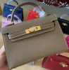 Gris Etain Brand mini Bag 19.5cm handmade wax stitching cherves leather lamb skin many colors fast delivery pls confirm to me if in stock00