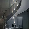 Lustres Moderne Cristal De Luxe LED Or Goutte De Pluie Pendentif Lumières Luminaire Salon Chambre Escalier Lampes Suspendues Lustre