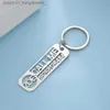 Keychains Lanyards Sipuris Custom Name Phone Number Keychain For Men Personalized Stainless Steel Car Keyring Jewelry Boyfriend Gift NewL231107