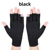 Cycling Gloves Touch Screen Non-slip Silicone Mittens Compression Hand With Warm Pressure Half-finger Mitten