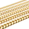 Male Necklaces Pride Stainless Steel Cuban Link Chain Big Long Gold Necklace Chunky Hip Hop