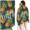 Wholesale Custom Summer Beach Towel Rectangle Pineapple Fruit 3D Print Beach Chair Mat Microfiber Super Absorbent with Fine and Delicate Terry 250gsm