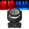 Moving Head Lights LedMoving Head Wash Zoom 36x18wLED Moving Head Light 6in1 RGBWA + UV Color Beam Stage Light Adequado para festas de clube Casamento DJ Q231107