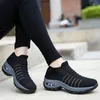 Dress Shoes Women's Air-cushioned Woven Sneakers Overshoes Fashion Casual Socks Women High Heels