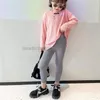 Byxor söta babyflickor Yoga Leggings Toddler Sports byxor som kör blyerts barnbyxor