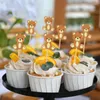 Attrezzi per torte 20 pezzi Topper per cupcake con orsetto carino Topper per compleanno per ragazza ragazzo Decorazione per feste felici per bambini Baby Shower Forniture fai da te