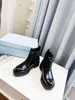 2023 Lederen laarzen Heel Boots Motorcycle Boot Designer Women's Autumn Winter Brand Fashion Chunky Black Cool Size 35-41