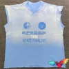 Men's T-Shirts 2023 Embroidered Sp5der Sleeveless T-shirt Men Women 1 1 Tie Dye Young Thug Spider Tee Oversize Blue Vintage 555555 Tops