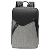 Mochila Cool Black Men's Impermeável Grande Capacidade Viagem Carregamento USB Ao Ar Livre Negócios Laptop Bolsa Escola